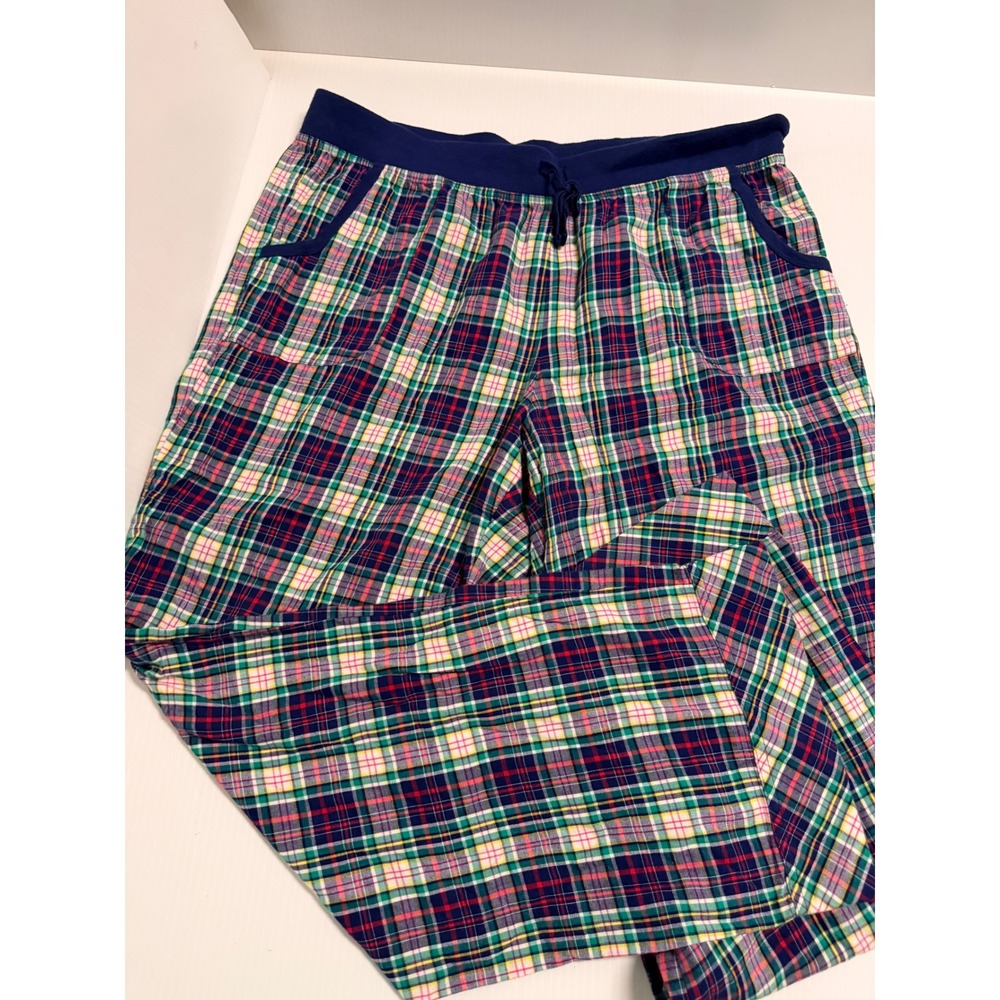 Victoria's Secret Plaid Pajama Pants XL Multi Color Drawstring Lounge Sleepwear
